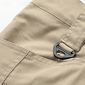 preiswerte Cargohosen-Herren Cargo-Hosen Hose Knöpfe Mehrere Taschen Einfach tragbar Outdoor Täglich Campen und Wandern Mode Klassisch Schwarz Khaki