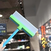 cheap Cleaning Supplies-3 in 1 Recyclable Silicone Window Squeegee Kit Glass Cleaning Tools with Silicone Squeegee &amp; Microfiber Scrubber for Home Shower Car Windshield Cleaning
