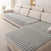 baratos Cortinas &amp; Cortinados-Capas de sofá de flanela acolchoada, protetores de móveis macios e duráveis, adequados para todas as estações, adequados para cães e gatos, laváveis à máquina, adequados para quarto, sala de estar,