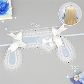 economico Accessori per acconciature-Graziosa fascia per capelli con orecchie da coniglio in stile lolita – orecchie da coniglio con fiocco, fascia per capelli in stile lolita per cosplay, feste e accessori moda