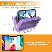 cheap Waterproof Phone Pouch-360 Rotatable Retractable Adjustable Shower Phone Case HolderAnti-fog HD &amp; sensitive screen Wall Mounted Phone Holder for Bathroom Mirror Bathtub KitchenShower Accessories for 4-7 Phones