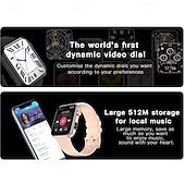 Χαμηλού Κόστους Smartwatch-Έξυπνο ρολόι p51 με κάμερα, λειτουργία λήψης φωτογραφιών, εγγραφή κλήσεων, μνήμη 512 μέτρων, τοπική συσκευή αναπαραγωγής μουσικής, έξυπνο ρολόι για άνδρες και γυναίκες
