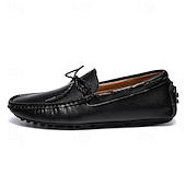 halpa Miesten loaferit ja nauhattomat kengät-Ruskeat mokkasiinit miehille – klassiset slip-on-kengät käsin ommelluilla yksityiskohdilla, sopivat sekä rentoon että juhlavaan käyttöön