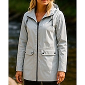 Недорогие Водонепроницаемые куртки-Жен. Куртка для туризма и прогулок Дождевик водонепроницаемая куртка На открытом воздухе С защитой от ветра Легкость Дышащий Походная одежда Походная одежда Весна Осень Жакет Спандекс