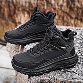 preiswerte Wanderstiefel-wasserdichte Winterwanderstiefel für Herren mit warmem Futter, rutschfeste Outdoor-Schneeschuhe für Trekking und Camping bei kaltem Wetter