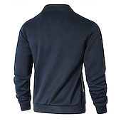 levne Základní mikiny_-Pánské Mikina Celorozepínací mikina Černá Armádní zelená Námořnická modř Světle šedá Tmavě šedá Stojáček Bez vzoru Kapsy Sporty a outdoor Denní Dovolená Polyester Šik ven Základní Na běžné nošení