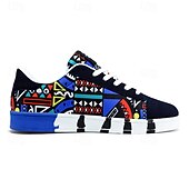 cheap Men&#039;s Sneakers-Men&#039;s Sneakers Walking Casual PU Leather Canvas Comfortable Slip Resistant Breathable Lace-up Black White Red Summer Spring