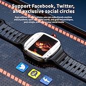 رخيصةأون ساعات ذكية-LOKMAT APPLLP 6 MAX ساعة ذكية 2.16 بوصة 4G LTE هاتف ساعة ذكية خلوية 3G 4G 3G عداد الخطى تذكرة بالاتصال متتبع النشاط متوافق مع Android iOS نسائي رجالي GPS مكالمات بدون يد التحكم بالاعلام IPX-0