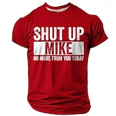 voordelige Grappige T-shirts voor mannen-Voor heren Grappig jargon T-shirt Korte mouw T-shirt 3D-afdrukken Strakke ronde hals Overhemd Modieus Dagelijks Straat Casual Dagelijks Zwart Rood blauw Zomer Lente Alle seizoenen Kleding S M L XL