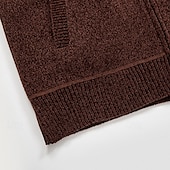 billige cardigangenser for menn-Herre Cardigan Genser Beskjærte genser Glidelås genser Strikket genser Riflet Strikke Vanlige topper Lapper Lomme Fargeblokk Høy krage Mote Klassisk Feriereise Dagligdagstøy Klær Høst Vinter karamell