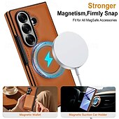 halpa Samsung-kotelot-puhelin Etui Käyttötarkoitus Samsung Galaxy Z-taitto 7 Z Taita 6 Z Fold 5 Z Fold 4 Z Fold 3 Lompakkokorttikotelo Tukee langatonta latausta Tukijalka Iskunkestävä Retro TPU PU-nahka