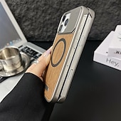 ieftine Carcase iPhone-telefon Maska Pentru Apple AirTag iPhone 16 15 14 Pro Max Plus iPhone 13 Pro Max Capac Spate Magnetic Acceptă încărcarea fără fir Anti Șoc PC