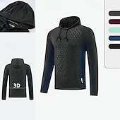 voordelige Bovenkanten-Voor heren Wandeltop Sporthoodie Lange mouw Capuchon Kleding Bovenlichaam Buiten Sneldrogend Zweetafvoerend anti-geur Ademend Polyester Lapwerk Donker Grijs Zwart Rood Jagen Tennis Sportschoenen