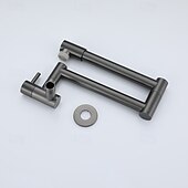 economico Rubinetti per lavello-Rubinetto da cucina - Monocomando un foro Nichel spazzolato / Acciaio inossidabile Bocca Standard / Riempitore di Pentole Montato a parete Moderno Contemporaneo Kitchen Taps