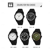 abordables Montres à quartz-Montre quartz SKMEI pour femmes hommes et enfants grand cadran montre-bracelet décontractée lumineuse étanche en silicone