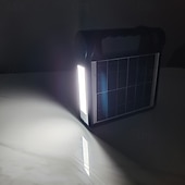 abordables Equipo de Camping-Kit de sistema generador solar portátil de 6000 mAh con batería de litio, luces LED, cargador USB, panel de carga solar para acampar al aire libre. &amp;uso doméstico