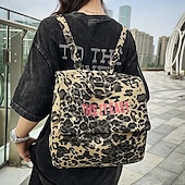 cheap College Backpacks-Leopard Print Corduroy Backpack for Girls – Y2K Aesthetic School Bag for Students, Daily Use &amp; Back to School Season