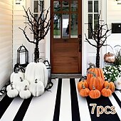 billige Halloween-7 stk/sett hagefestivaldekorasjon 7 stk simulert gresskarmodell falske grønnsaker gjør-det-selv-håndverk hjem bursdag bryllup halloween-dekorasjon fest husdekorasjon perfekt feriegave