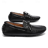 halpa Miesten loaferit ja nauhattomat kengät-Ruskeat mokkasiinit miehille – klassiset slip-on-kengät käsin ommelluilla yksityiskohdilla, sopivat sekä rentoon että juhlavaan käyttöön