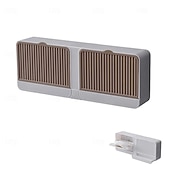 cheap Home Supplies-Wall-Mounted Soap Holder Dust-Proof Adhesive Bar Soap Dish with Hooks Plastic Soaps Box Tray for Bathrooms, Showers and Kitchens