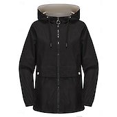 billiga Trenchcoats-Dam Trenchcoat Hoodiejacka Bekväm Andningsfunktion Dragkedja Ficka Ledigt Slät Semester Gata Dagliga kläder Utekväll Dragkedja Normal Luvtröja Normal Långärmad Ytterkläder Svart Gul Vin Vår Höst