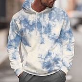 economico Pattern 3D-Per uomo Astratto Felpe con cappuccio Felpa Cool Festa Manica Lunga Girocollo Club Abbigliamento casual alla moda Blu Viola Coulisse Autunno Inverno progettista