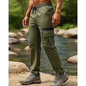 preiswerte Unterteile-Herren Cargohosen Wanderhosen Regenhose zum Wandern Außen Normale Passform Wasserdicht Winddicht Leicht Unterteile Tasche Schwarz Armeegrün Camping / Wandern Laufen S M L XL XXL