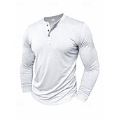 economico Cime-Per uomo Camicia da escursionismo cima dell&#039;escursionismo Camicia Henley Manica Lunga Maglietta Top Esterno Leggero Traspirante Zip a un quarto Poliestere Nero Bianco Blu marino Tennis Golf Corsa