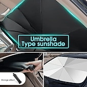 abordables Paraguas-Parasol anti-UV para parabrisas delantero de coche, bloqueador solar, aislamiento térmico, visera plegable para aparcamiento en verano, protección interior