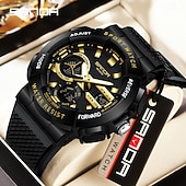 economico Orologi digitali-SANDA Orologio Digitale da Uomo di Lusso Moda Orologi Militari Impermeabile Orologio Sportivo con Doppio Display da Polso 3365