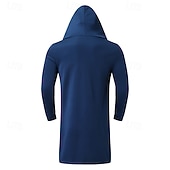 levne pánské základní mikiny s kapucí-Pánské Kapuce Svrchní oblečení Černá Vodní modrá Trávová zelená Kapuce Bez vzoru Kapsy Sporty a outdoor Denní Dovolená Polyester Šik ven Základní Na běžné nošení Jaro Podzim Oblečení Mikiny s kapucí
