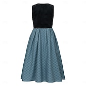 economico Dirndl-Birra Oktoberfest Oktoberfest Vestito Dirndl Abiti tradizionali Cameriera Bavarese Tedesco Prati Per donna Carnevale Feste Festa della birra Panno in stile tradizionale Vestito Grembiule Senza