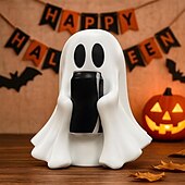 お買い得  ハロウィンの吊るし飾りとテーブルトップ装飾-ハロウィン コーク ゴースト かわいい ゴースト ドリンクホルダー プラスチック缶ホルダー いつでも交換可能 デザイン 遊び心のある 不気味 な コーク用 デスクトップ装飾 &amp;ソーダ缶