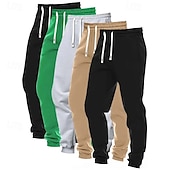 cheap Sweatpants-5PCS Men&#039;s Sweatpants Joggers Trousers Casual Pants Running Pants Pocket Elastic Waist Drawstring Plain Comfort Full Length Outdoor Daily Simple Classic Style