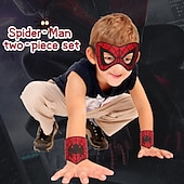 cheap Masks-Mask Arm Guards Spider Superhero Half Face Kid's Unisex Boys' Halloween Carnival Party Performance Dress Up