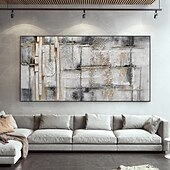 abordables Peintures Abstraites-Handmade Oil Painting Canvas Wall Art Decoration Modern Abstract Texture Home Decor Rolled Frameless Unstretched Painting