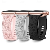 Недорогие Ремешки для часов Apple-Совместим с Ремешок для часов Apple Watch 38мм 40мм 41мм 42мм 44мм 45мм 49мм Регулируется силиконовый Сменный ремешок для часов для iwatch Ultra 2 Series 9 8 7 SE 6 5 4 3 2 1