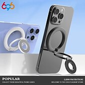 رخيصةأون حامل هاتف-حامل مغناطيسي لقرص وسطي معدني من ماج سيف، 3 أقسام، يدور 360 درجة، شحن عالمي، قابل للطي، رفيع للغاية، قابل للرفع