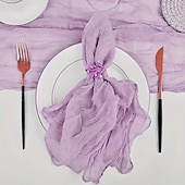 abordables Ustensiles et gadgets de cuisine-Lot de 10 serviettes en polyester de couleur unie, serviettes de table rectangulaires tissées de 20 x 20 pouces avec bordure élégante, parfaites pour la décoration de table de Noël, de vacances, de
