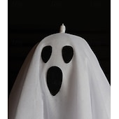 お買い得  ハロウィン室内-ハロウィンホラー中庭装飾タッチ発光サウンド電気ゴーストペンダントホワイト小型吊り下げゴースト装飾小道具1個