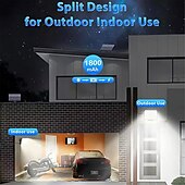abordables Appliques d&#039;extérieur-Lampadaire solaire d&#039;extérieur à LED, 3 modes d&#039;éclairage, détecteur de mouvement solaire sans fil, lampe murale étanche, alimentée par l&#039;énergie solaire, pour jardin, clôture, cour, 1 pièce