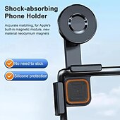 abordables Soporte para coche-Soporte magnético para teléfono giratorio de 360 grados para vehículos Tesla con protección de silicona y soporte de material ABS antivibración.