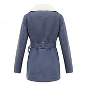 abordables vestes en sherpa-Femmes Veste en Polaire Confortable Fermeture intégrale Mode street style Uni Extérieur Décontracté Quotidien Régulier Col Rabattu Coupe régulière manche longue Vêtements d&#039;extérieur Noir Bleu Chameau