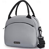 cheap Luggage &amp; Travel Storage-Lunch Bag for Women &amp; Men for Back to School, Office, Picnic, Hiking, Beach Large Capacity Insulated Lunch Tote with Shoulder Strap, Multi-Functional Thermal Bento Bag