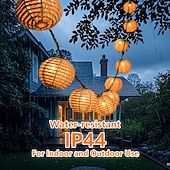 cheap Outdoor Lighting-Rattan Wire Ball Style Decorative Lantern String Lights - 10 Lights Globe Rattan Wicker Ball String Lights Indoor Outdoor Patio String Light for Home Pergola Porch Party Backyard