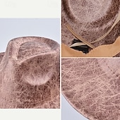 levne Klobouk Fedora-Pánské Sluneční klobouk Párty Čapka Divoký klobouk Černá Khaki Polyester Vinobraní Módní Na běžné nošení ulice Denní Pevná barva Proti sluci Prodyšné
