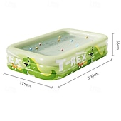cheap Pools, Hot Tubs &amp; Supplies-1pc Large Ocean Themed Inflatable Swimming Pool with Marine Life Design (Turtles, Clownfish, Seahorses) - No Electricity Needed, Easy Setup &amp; Portable PVC Pool for Beach, Parties, Weddings, Music Fest