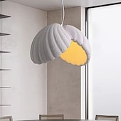 voordelige Hanglampen-Kroonluchter in Wabi-Sabi-stijl voor de eetkamer, witte plafondlamp voor keukeneiland, eetkamer, slaapkamer, grote hanglamp met een diameter van 150 cm, binnenin in hoogte verstelbaar
