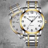 levne Quartz hodinky-Dámské Muži děti Křemenný Luxus Velký ciferník Módní Obchodní Svítící Kalendář VODĚODOLNÝ Pásek z nerezové oceli Hodinky