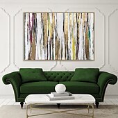 preiswerte Ölgemälde-handgemachtes Ölgemälde auf Leinwand, Wandkunst, Dekoration, abstrakt, golden, für die Inneneinrichtung, gerollt, rahmenlos, ungedehntes Gemälde